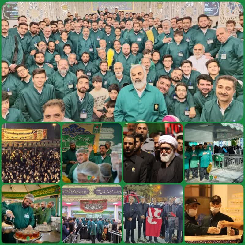 جلوه ای بی نظیر از عشق و ارادت ۴۰۰۰ خادم موکب امام رضا(ع) اصفهان به امام هشتم