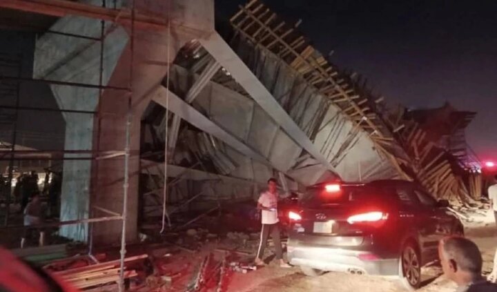 فرو ریختن پل در حال ساخت در کربلا/ قربانیان زیر آوار گرفتار شدند