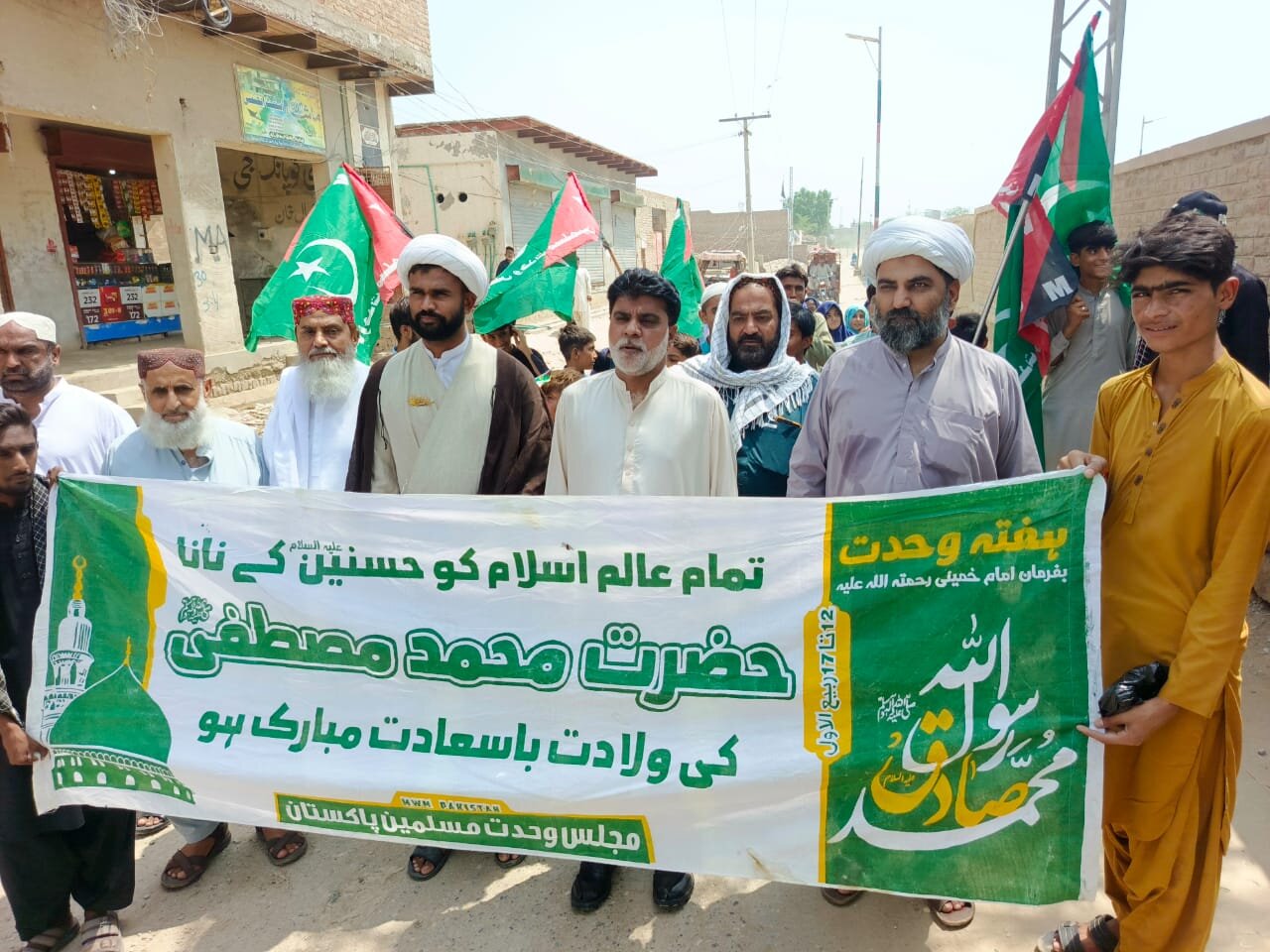 جشن میلاد پیامبر (ص) در جیکبآباد؛ وحدت شیعه و سنی در صحنهای باشکوه + تصاویر