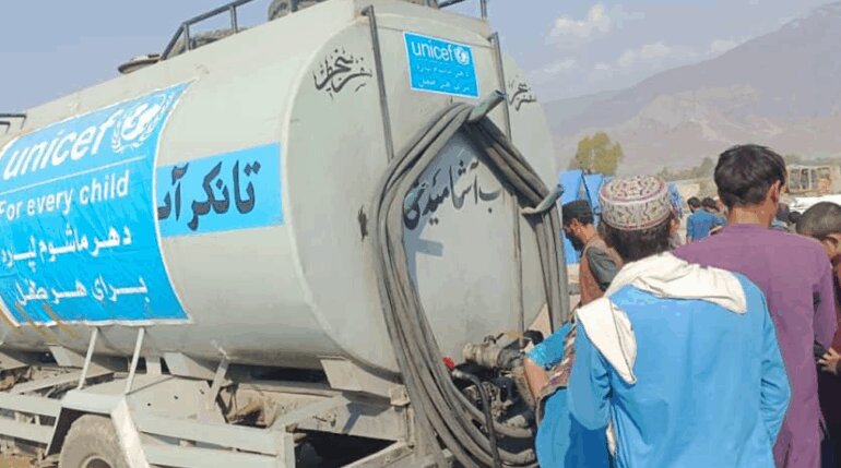 یونیسف: آب پاک حیاتی‌ترین نیاز زلزله‌زدگان استان کنر افغانستان است