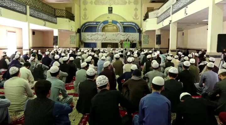 ویدئو | گرامیداشت میلاد پیامبر(ص) و امام صادق(ع) در حوزه خاتم‌النبیین(ص) در کابل