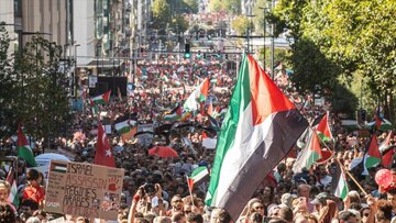 Manifestantes marcham em Bruxelas para exigir fim de relações com o regime israelense