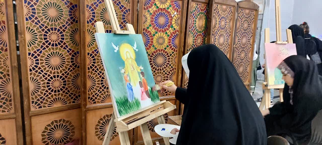 برگزاری مسابقه نقاشی «کودکان جهان اسلام و پیامبر مهر و رحمت» در حرم امام رضا(ع) + تصاویر