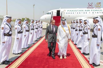 PM Pakistan Shehbaz Sharif Tiba di Qatar Menunjukkan Solidariti