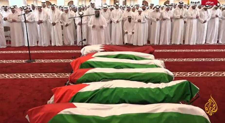 Video | Solat Jenazah Untuk Syuhada Serangan Pengganas Di Doha Dihadiri Oleh Emir Qatar