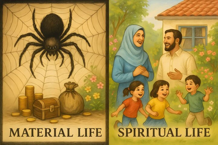 "مدل زندگی عنکبوتی" و "مدل زندگی ملکوتی" در اسلام