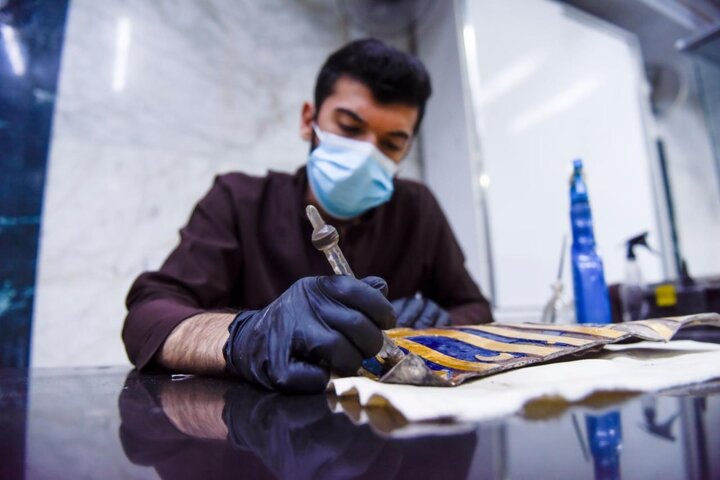 إنجاز  50% من أعمال ترميم مقتنيات العتبة العسكرية المقدسة