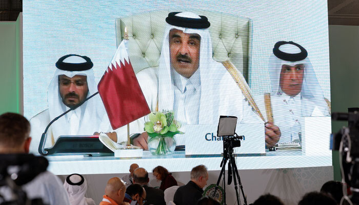 گریٹراسرائیل کا ایجنڈا عالمی امن کیلئے شدید خطرہ ہے: امیر قطر گریٹراسرائیل کا ایجنڈا عالمی امن کیلئے شدید خطرہ ہے: امیر قطر