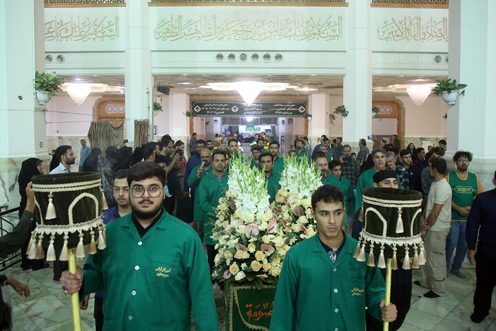 Photos: Hazrat Masoumeh shrine decorated with flower on occasion of anniversary of her arrival in Qom