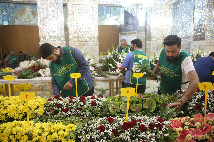 Photos: Hazrat Masoumeh shrine decorated with flower on occasion of anniversary of her arrival in Qom