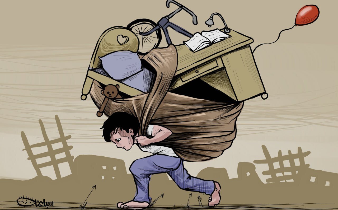 Cartoon: More than 300,000 Palestinians have left Gaza City