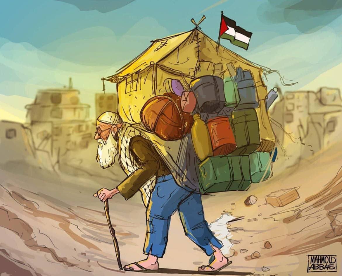 Cartoon: Forced migration from Gaza Strip