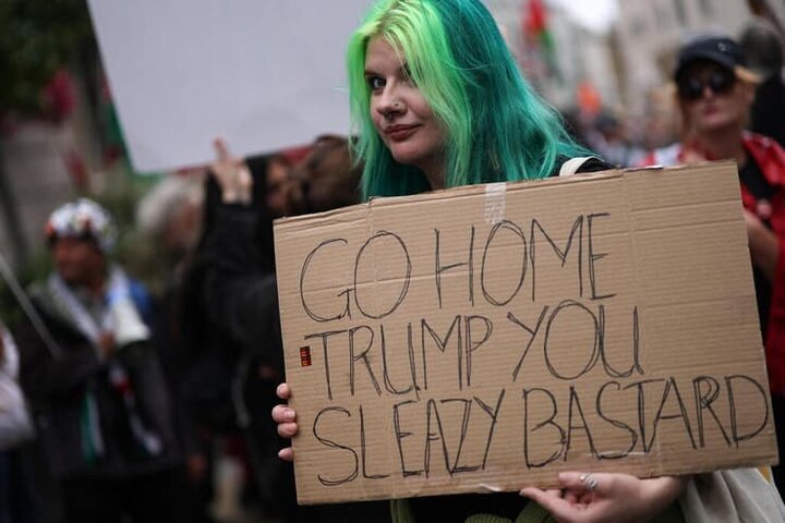 احتجاجات في لندن ضد زيارة ترامب الى بريطانيا