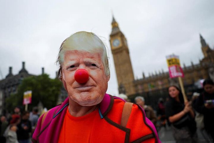 احتجاجات في لندن ضد زيارة ترامب الى بريطانيا