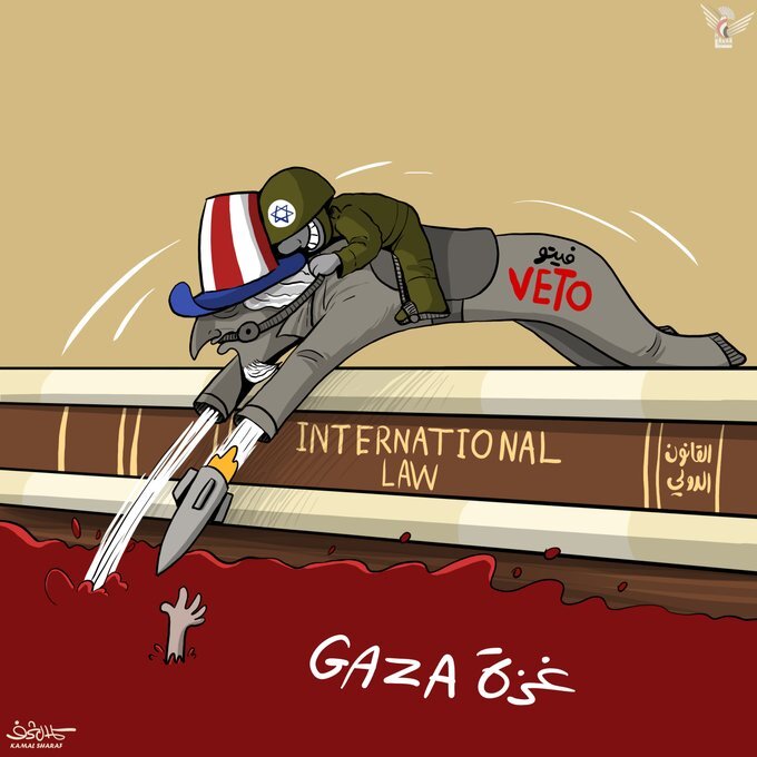 كاريكاتير / الفيتو الأمريكي