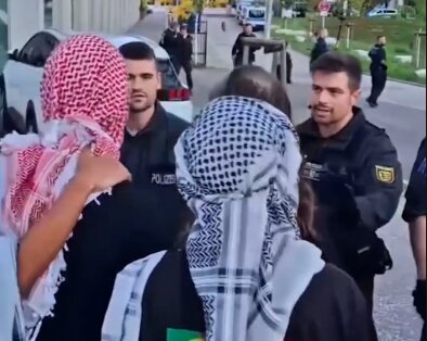 Polis Di Ulm, Jerman Bertindak Ganas Dalam Pembubaran Perhimpunan Solidariti Gaza