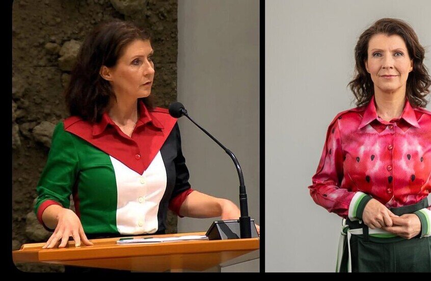 إجبار نائبة هولندية على مغادرة البرلمان بسبب ارتدائها ألوان العلم الفلسطيني