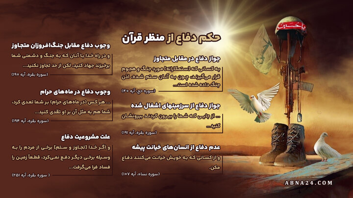 اینفوگرافی | حکم دفاع از منظر قرآن