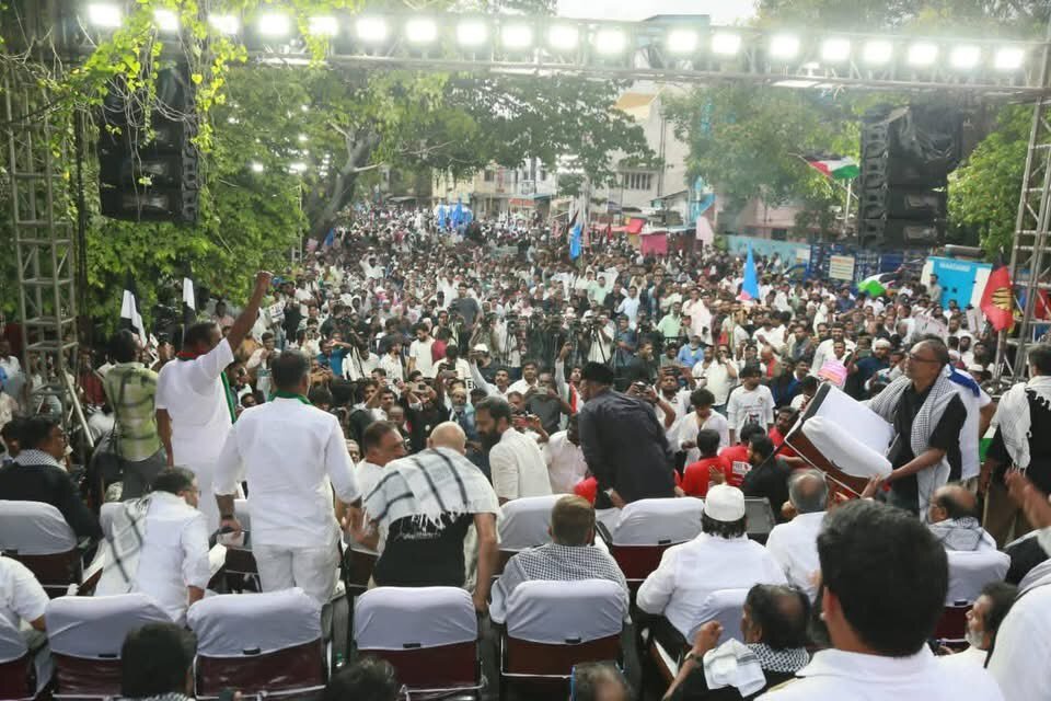 Massive Pro-Palestine Rally Held in Chennai as Thousands Protest Gaza Massacre + Photos