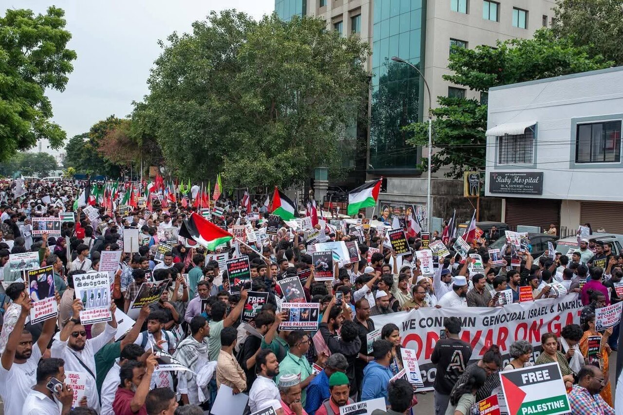 Massive Pro-Palestine Rally Held in Chennai as Thousands Protest Gaza Massacre + Photos