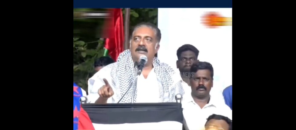 Film Star Prakash Raj Slams PM Modi’s Silence on Gaza Crisis at Pro-Palestine Rally in Chennai + Video