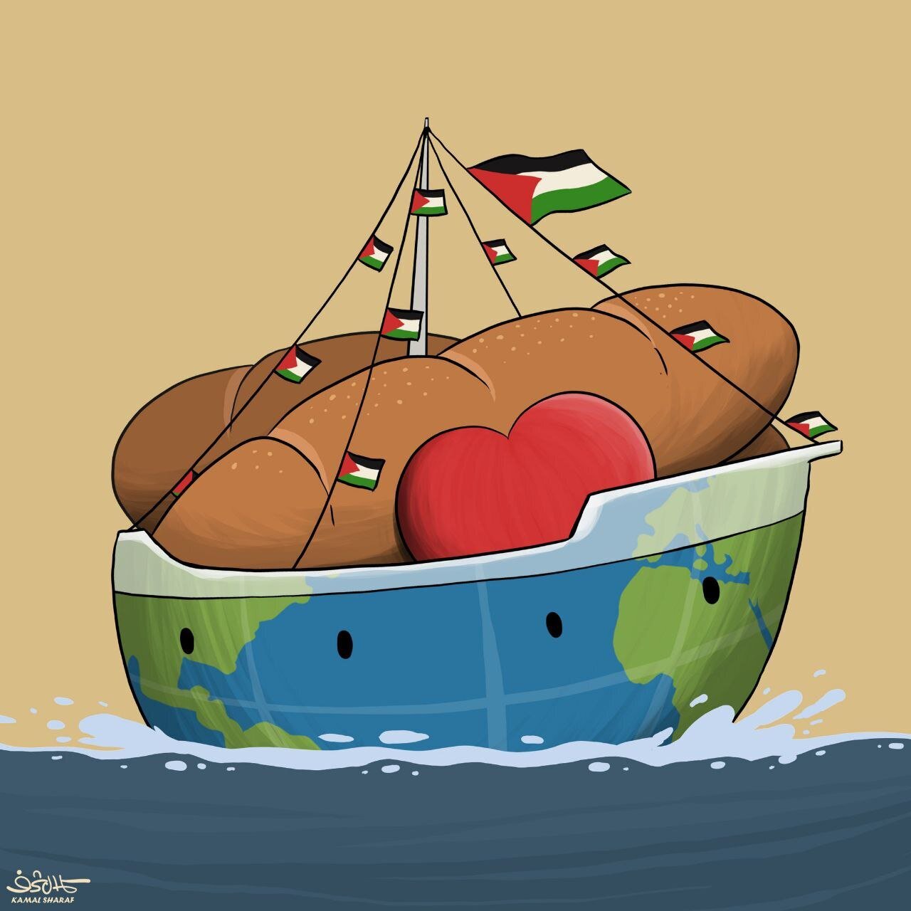 Cartoon:  Global Convoy of Sumud