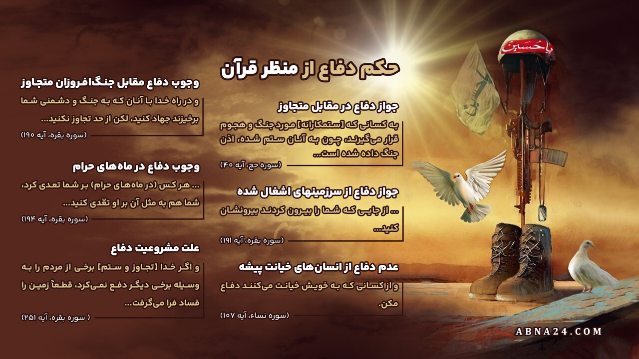 اینفوگرافی | حکم دفاع از منظر قرآن
