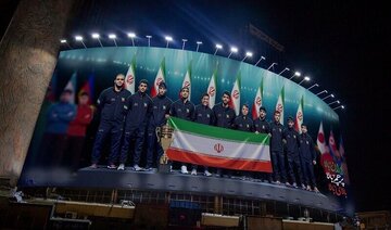 Larawan ng mga Kampeon ng Greco-Roman Wrestling, Ipininta sa Mural ng Meydan Vali-Asr, Tehran