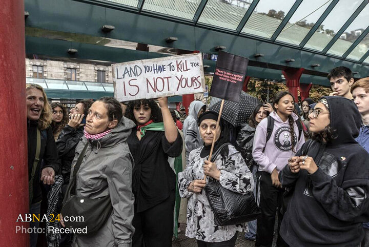 تظاهرات حمایت از غزه در شهر میلان ایتالیا