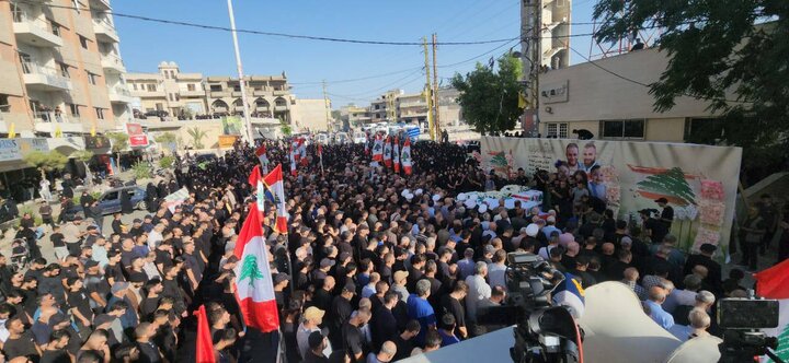 بنت جبيل شيعت شهداء الغدر الصهيوني بحضور رسمي وشعبي