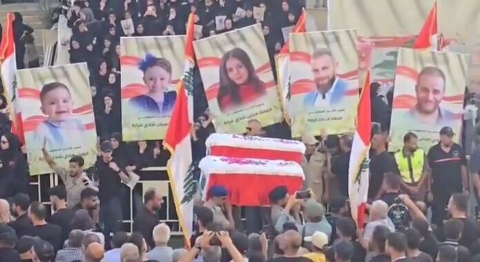 Jenazah syuhada serangan Israel di Bint Jbeil dimakamkan