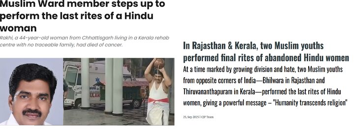 تمجید رسانه‌های هندی از اقدام انسان‌دوستانۀ دو جوان مسلمان