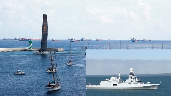 اسپین نے صمود بیڑے کے دفاع کے لئے سمندر میں جنگی جہاز تعینات کر دیا + ویڈیو اور تصاویر
