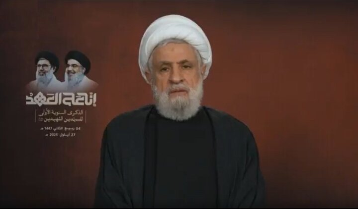 شیخ نعیم قاسم: با نبردی کربلایی، با خلع سلاح مقاومت مقابله خواهیم کرد