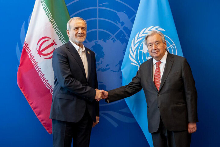 Pezeshkian to Guterres: Snapback sanctions on Iran ‘immoral, unlawful’