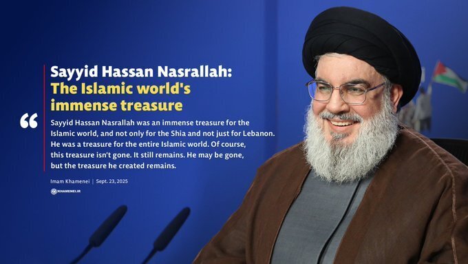 Imam Khamenei hails Sayyed Nasrallah a treasure for Islamic World