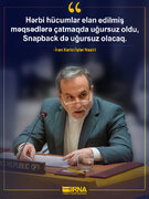 İİR Xarici İşlər Naziri: Snapack uğursuz olacaq \ Plakat