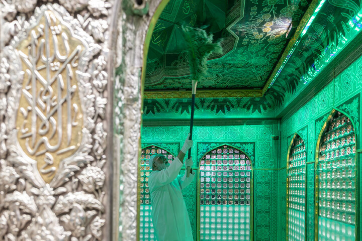 Photos: Dust-cleaning ceremony of Imam Reza shrine