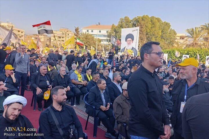 مراسم بزرگداشت اولین سالگرد شهادت سیدحسن نصرالله در ضاحیه بیروت