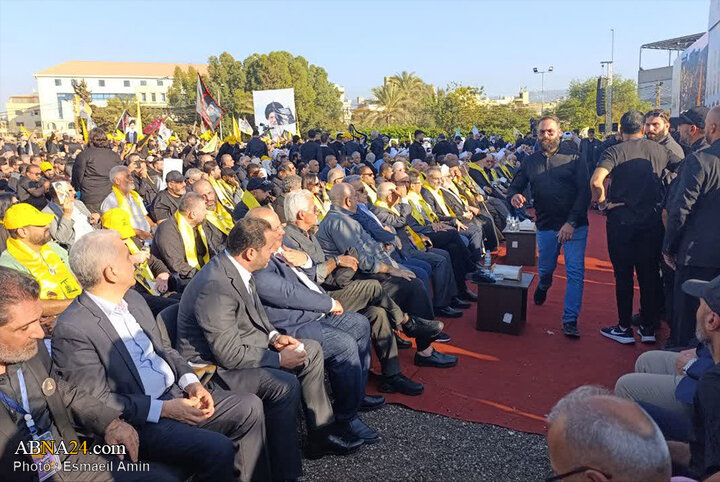 مراسم بزرگداشت اولین سالگرد شهادت سیدحسن نصرالله در ضاحیه بیروت