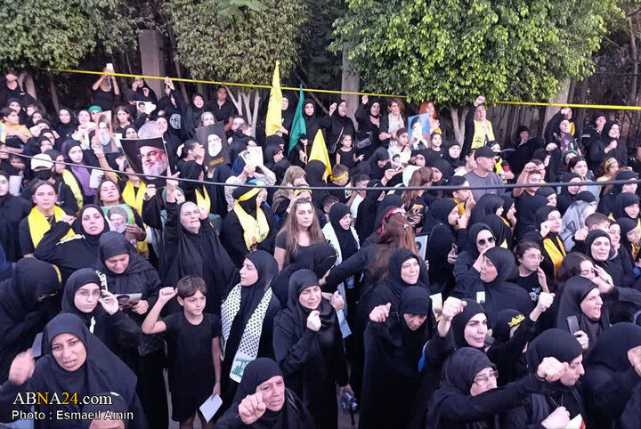 مراسم بزرگداشت اولین سالگرد شهادت سیدحسن نصرالله در ضاحیه بیروت