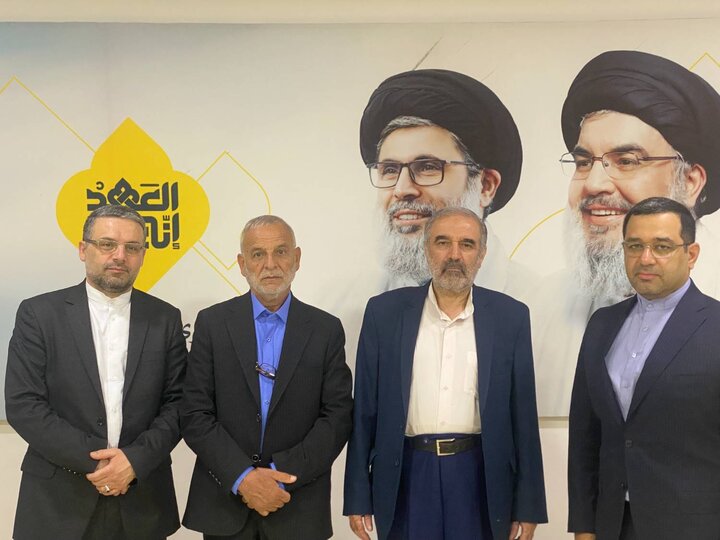 حضور هیئتی بلندپایه از حزب موتلفه اسلامی در مراسم اولین سالگرد شهادت سید حسن نصرالله