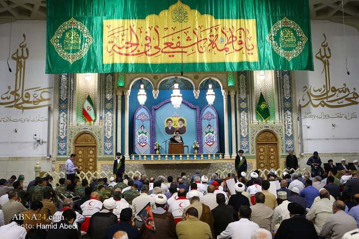 مراسم اولین سالگرد شهادت سیدحسن نصرالله در حرم حضرت معصومه(س)