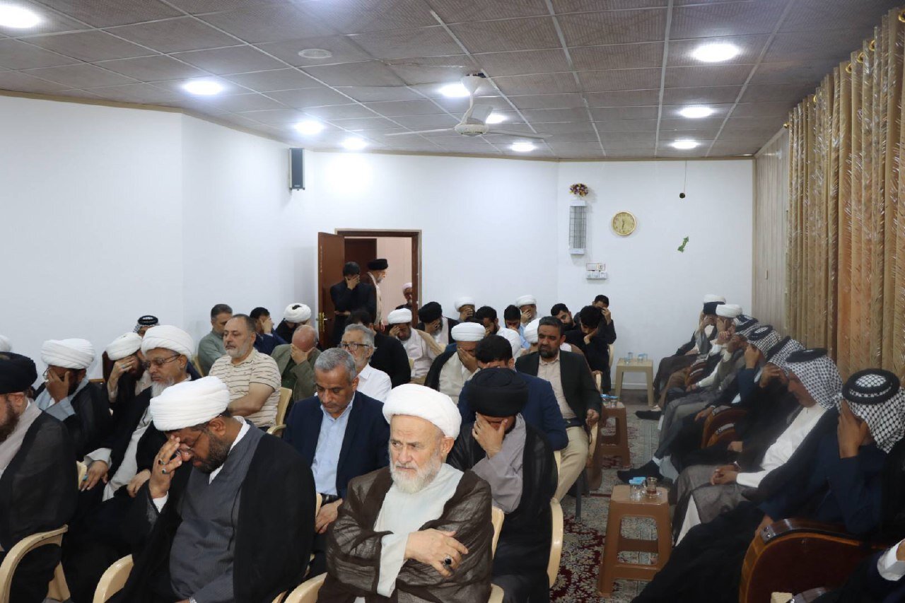 برگزاری مراسم نخستین سالگرد شهادت سید حسن نصرالله در نجف اشرف + تصاویر