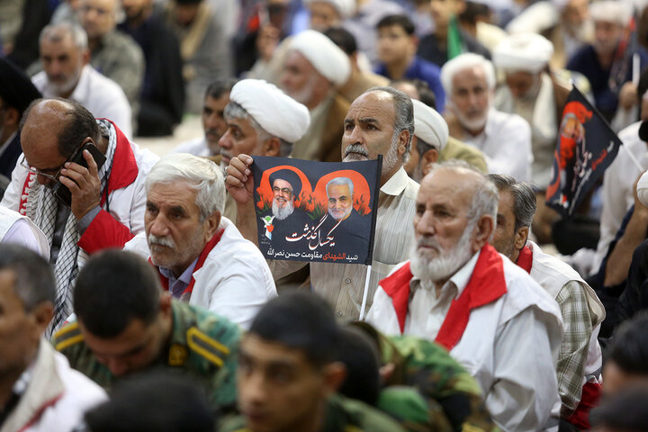 Photos: First martyrdom anniversary of Sayyed Nasrallah held at Hazrat Masoumeh holy shrine