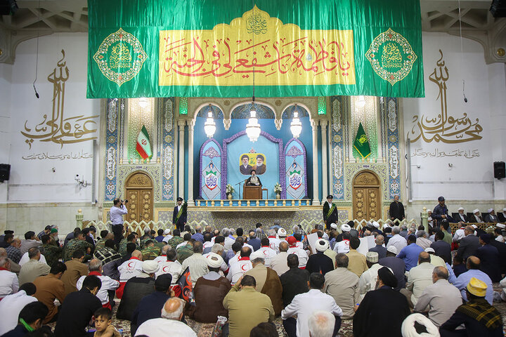 Photos: First martyrdom anniversary of Sayyed Nasrallah held at Hazrat Masoumeh holy shrine