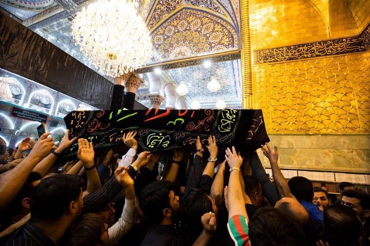 تقرير مصور/ مراسيم تشييع عقيلة السيد السيستاني في كربلاء