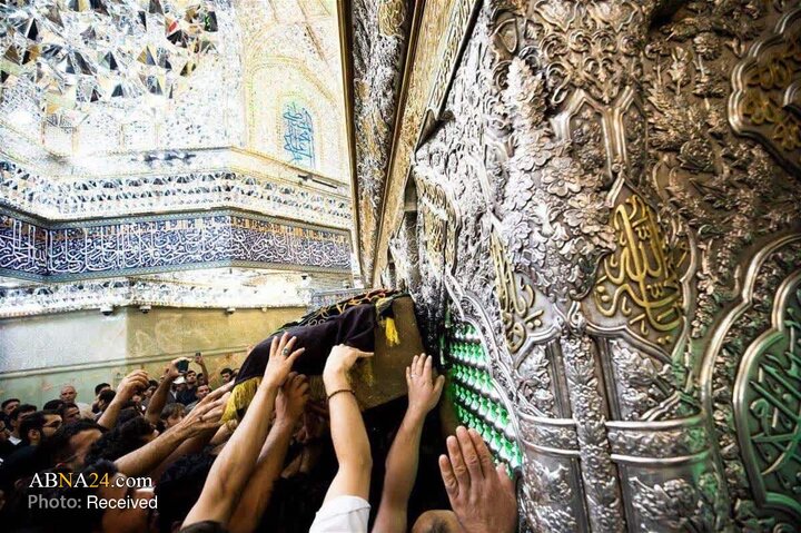 تشییع پیکر همسر مکرمه آیت‌الله العظمی سیستانی در کربلا معلی