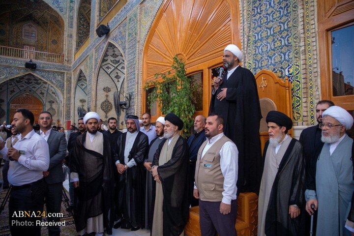 تشییع پیکر همسر مکرمه آیت‌الله العظمی سیستانی در حرم امیرالمؤمنین (ع)