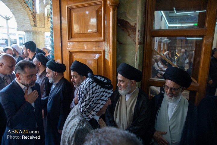 Nûçe Wêneyan | Merasîma cenazeyê hevjîna Ayetullahê Uzma Sîstanî ya li Perestgeha Emîr El-Mu'minîn HZ.Îmam Elî( s.x)
